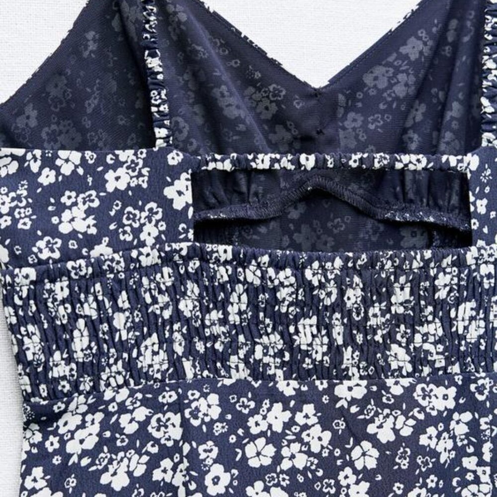 Zara MIDI FLORAL PRINT DRESS NEW WITH TAG - Picture 7 of 7